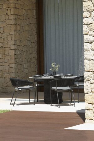 Weave Woven-Base Dining Table
